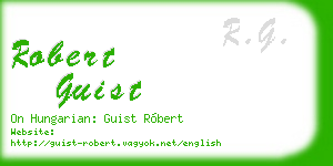 robert guist business card