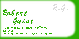 robert guist business card